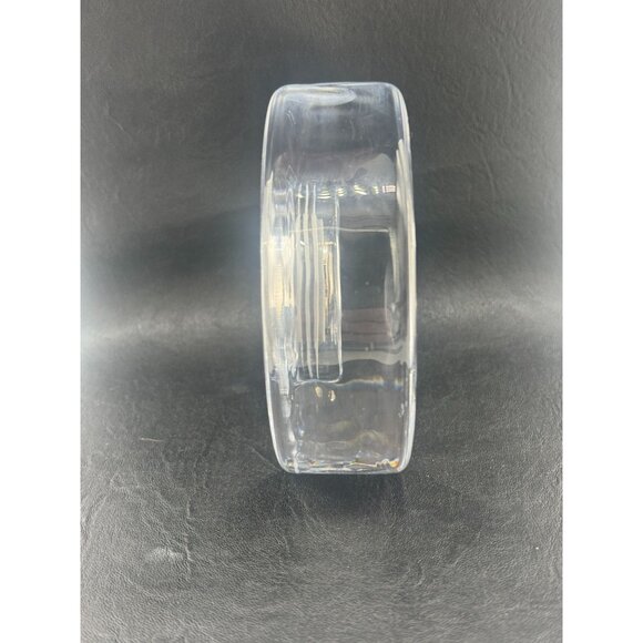 Simon Pearce Crystal Desk Clock with Boston Red Sox Logo Works - Picture 4 of 9